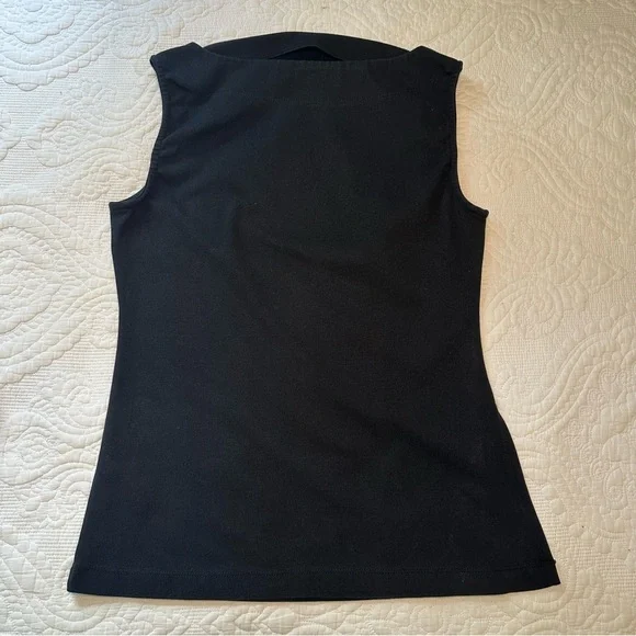 By Anthropologie Side-Slit Tunic. Black. Medium. - Picture 9 of 10